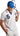 White / Aqua Blue